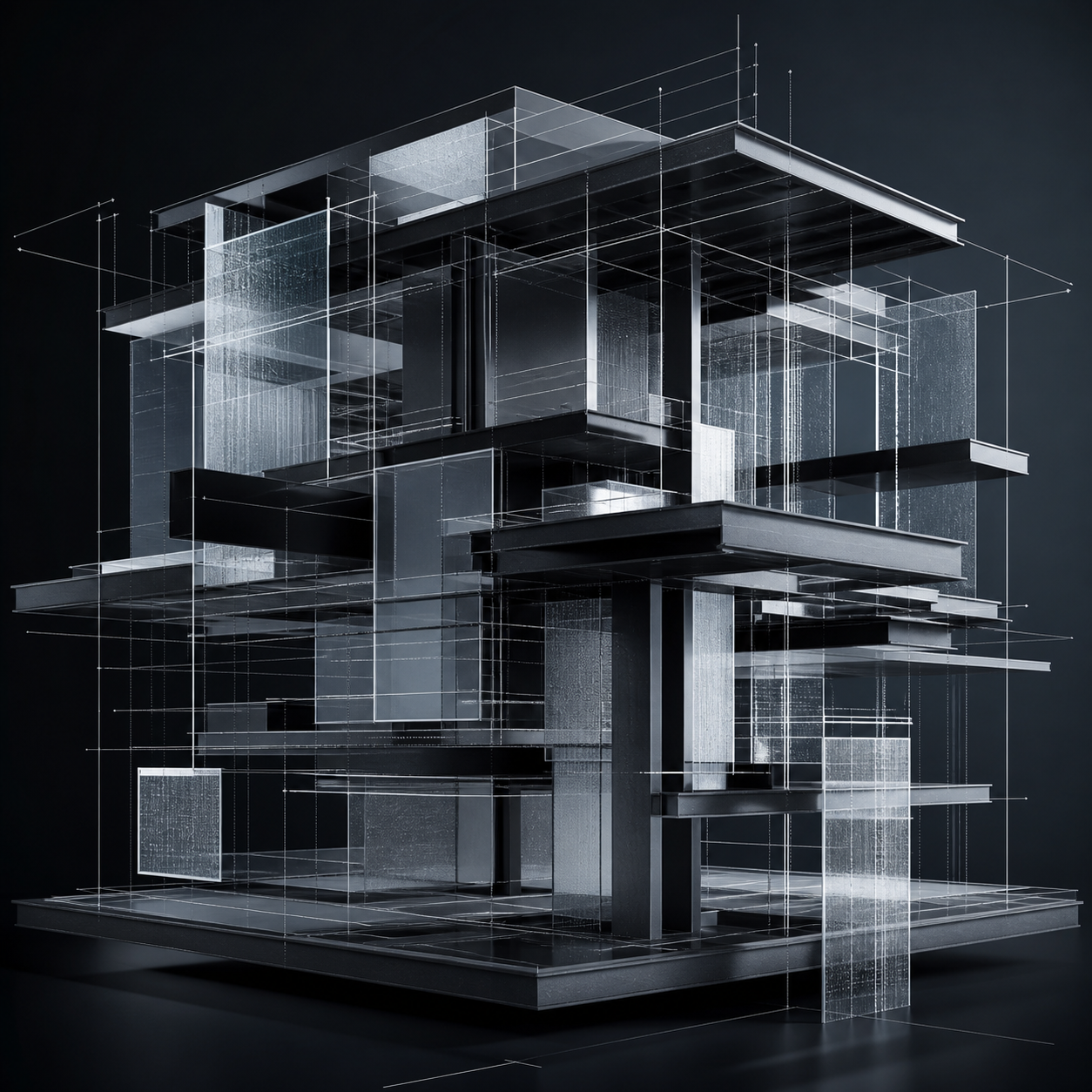 Layered modular framework representing enterprise architecture